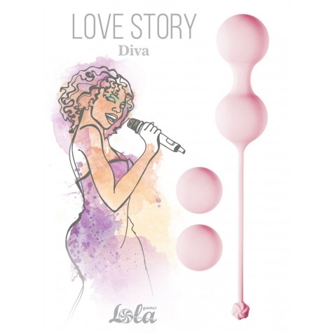 Набор розовых вагинальных шариков Love Story Diva